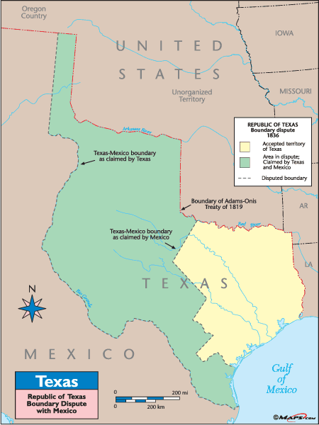 Территориальные споры Республики Техас с Мексикой