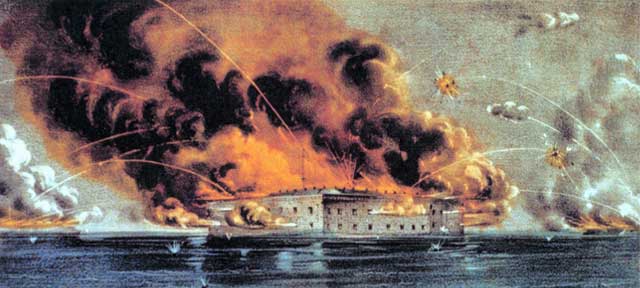 Бомбардировка фотра Самтер. 12 апреля 1861 года