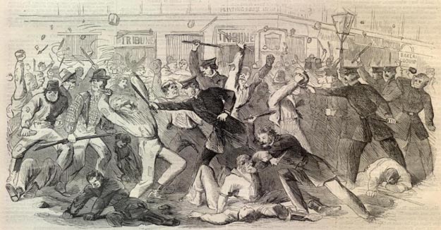 Нью-йоркский призывный бунт. 13-16 июля 1863 года.