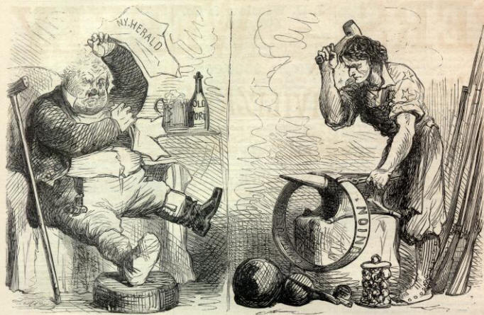 EXASPERATION OF JOHN BULL AT THE NEWS FROM THE U. S.