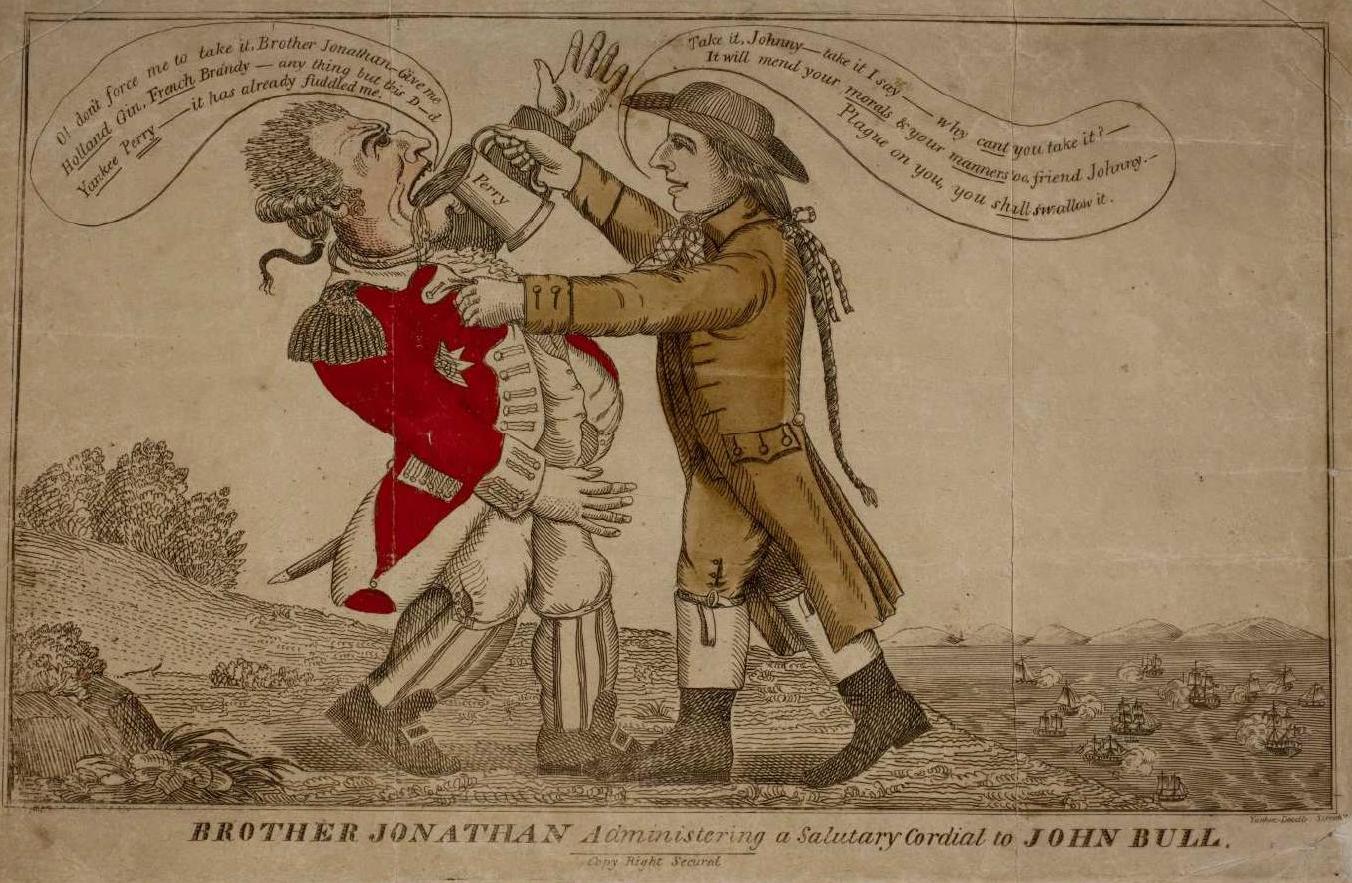 Brother Jonathan Administering a Salutary Cordial to John Bull( Братец Джонатан отдает сердечный салют Джону Булю )