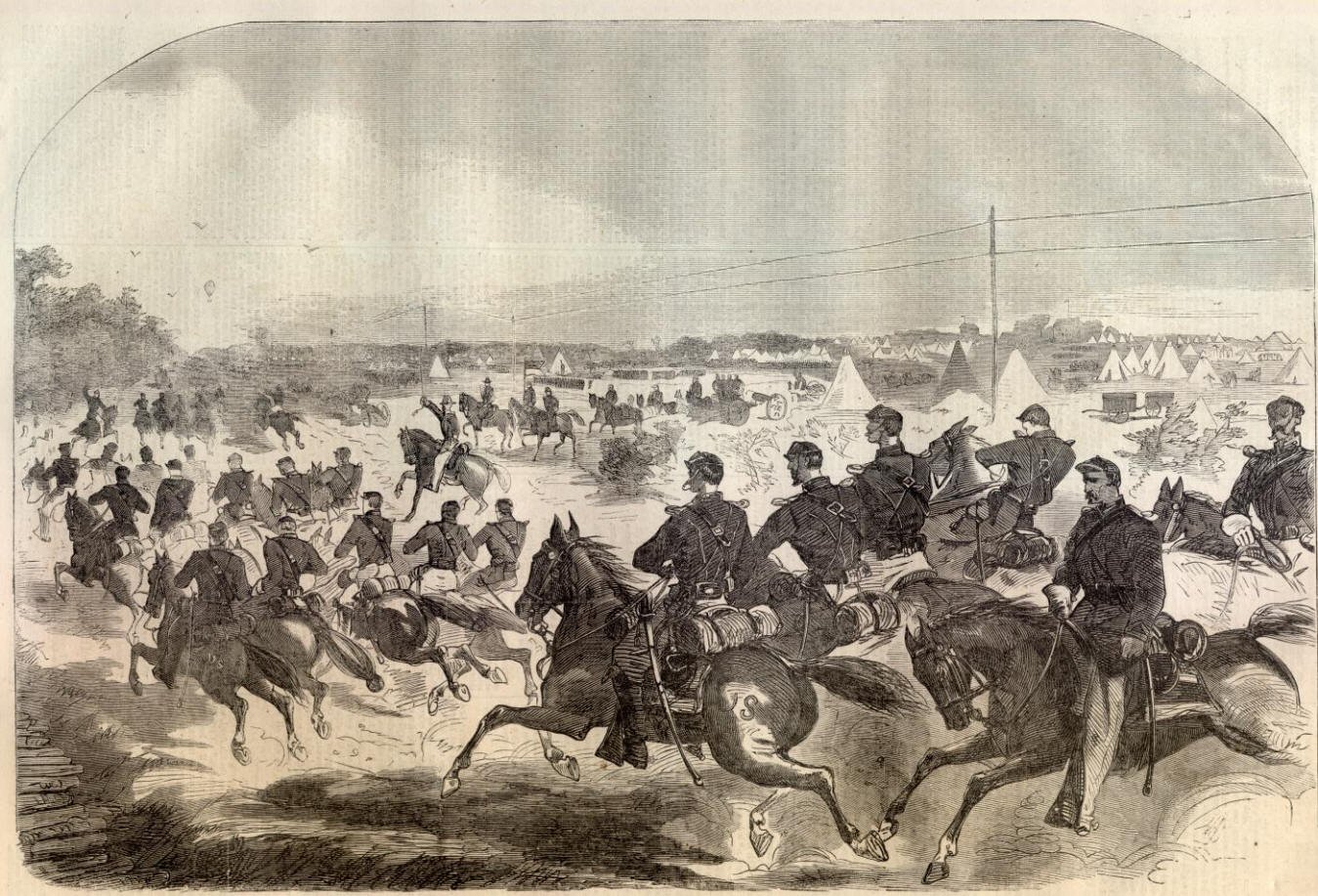 The Union Cavalry And Artillery Starting In Pursuit Of The Rebels Up The Yorktown Turnpike