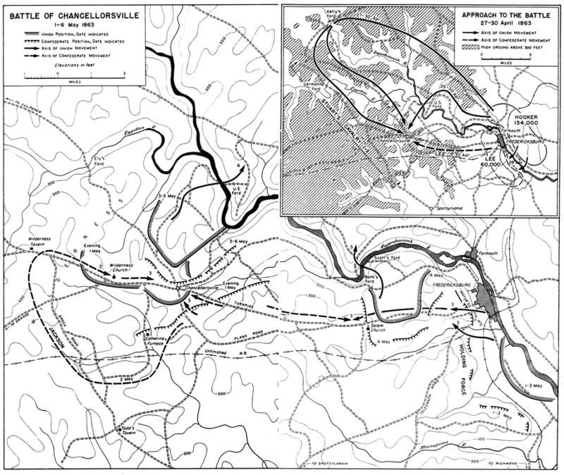 Чанселорсвилльское сражение, 1-6 мая 1863