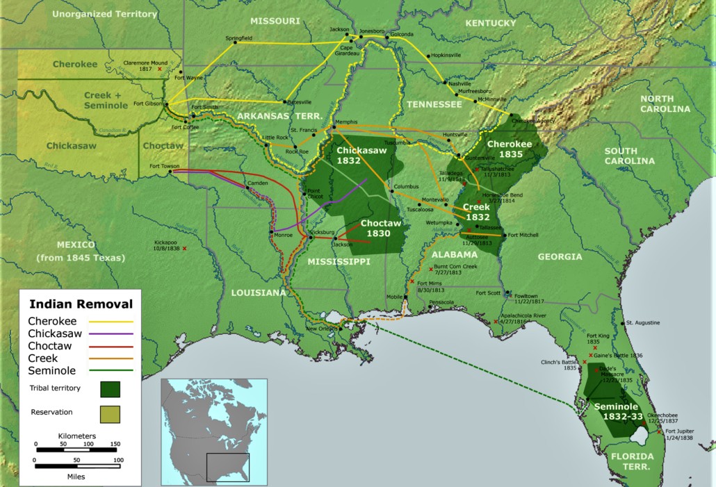 Насильственное переселение индейских племён Северной Америки (1830-1835)